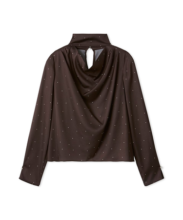 サテンドレープブラウス