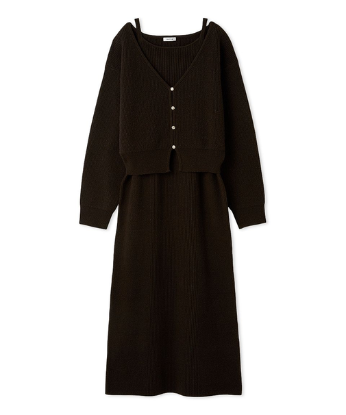 2wayアンサンブルニットワンピース