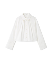 メタルボタンダウンシャツ