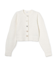 アルパカシャギービジューカーディガン