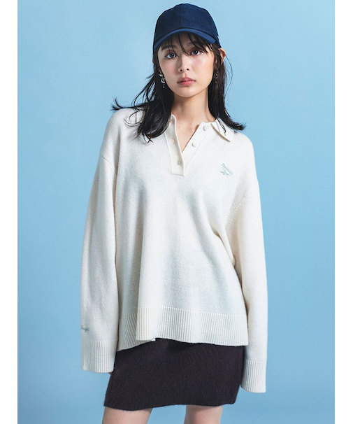 【Reebok× FRAY I.D】ラガーカラーポロニットプルオーバー