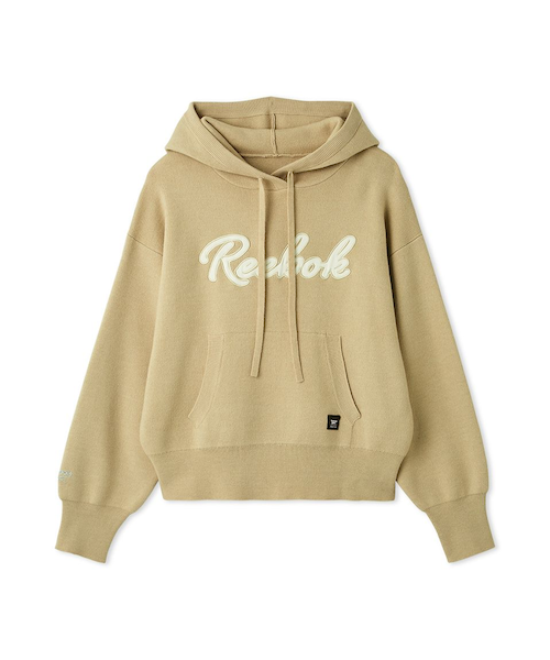 Reebok× FRAY I.D】サテンロゴニットフーディー｜フレイアイディーの