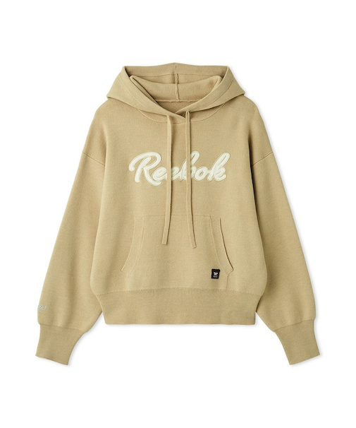 【Reebok× FRAY I.D】サテンロゴニットフーディー