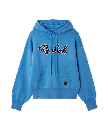 【Reebok× FRAY I.D】サテンロゴニットフーディー