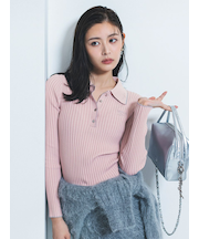 【Reebok× FRAY I.D】ラメリブポロカラーニット