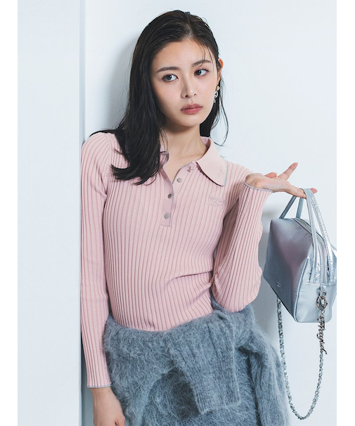 【Reebok× FRAY I.D】ラメリブポロカラーニット