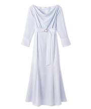 タイ付きドレープネックワンピース