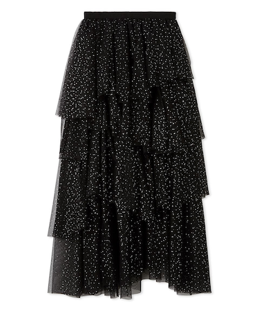 チュールアシメティアードスカート