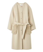 ファーポケットリバーコート