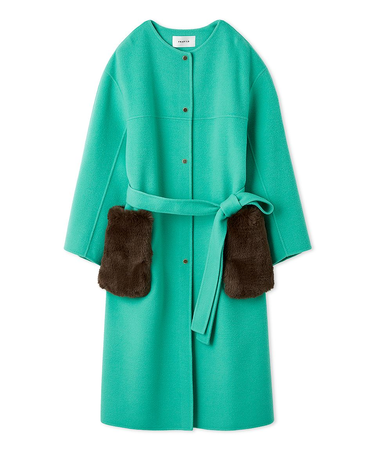 ファーポケットリバーコート