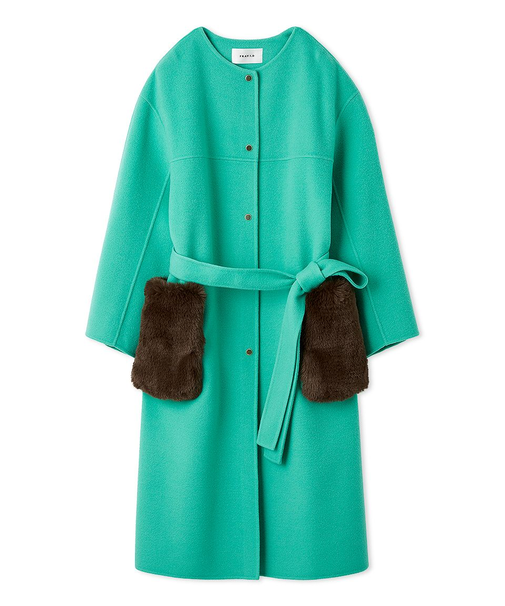 ファーポケットリバーコート