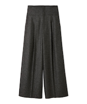 ハイウエストタックワイドパンツ