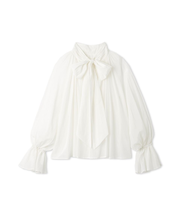 2wayシアーボウタイブラウス／ウォッシャブル