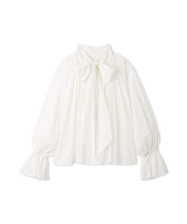 2wayシアーボウタイブラウス／ウォッシャブル