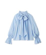 2wayシアーボウタイブラウス／ウォッシャブル