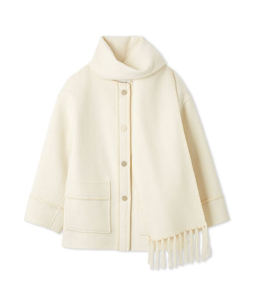 ブランケットフリンジコート
