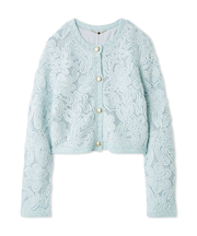 エンブロイダリーニットジャケット