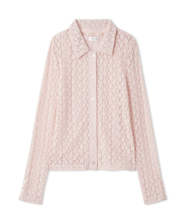 ストレッチレースアタッチドカラーシャツ