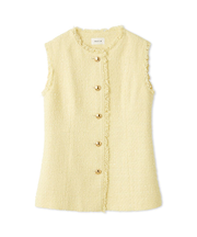 ツイードペプラムジレ