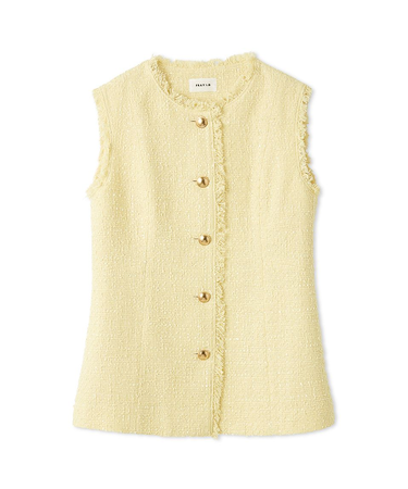 ツイードペプラムジレ