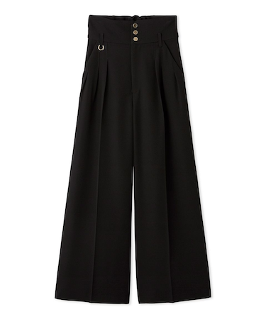 Ｄリングタックハイウエストパンツ／ウォッシャブル・防シワ