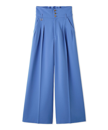 Ｄリングタックハイウエストパンツ／ウォッシャブル・防シワ