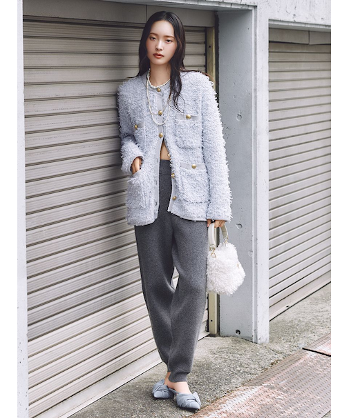 ハイゲージニットイージーパンツ