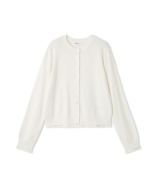 コンパクトクルーネックニットカーディガン／ウォッシャブル