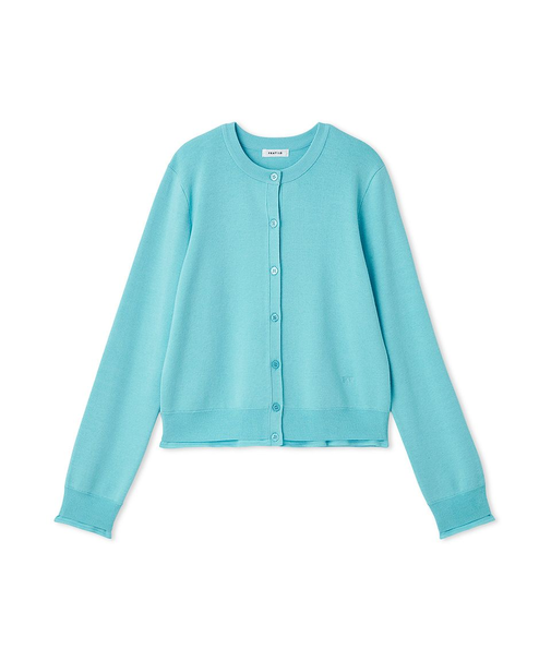 コンパクトクルーネックニットカーディガン／ウォッシャブル