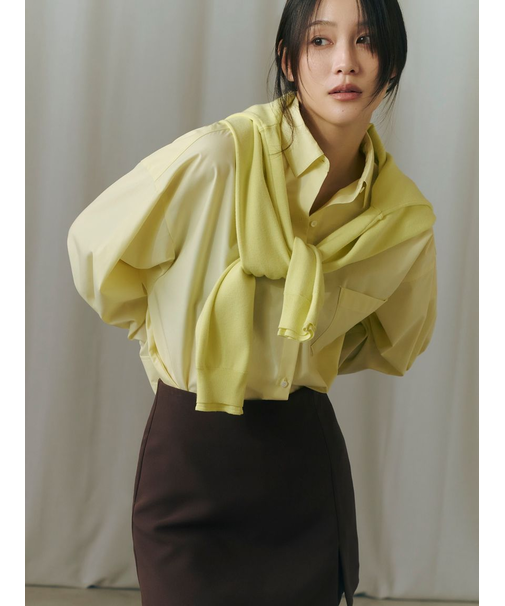 コンパクトクルーネックニットカーディガン／ウォッシャブル