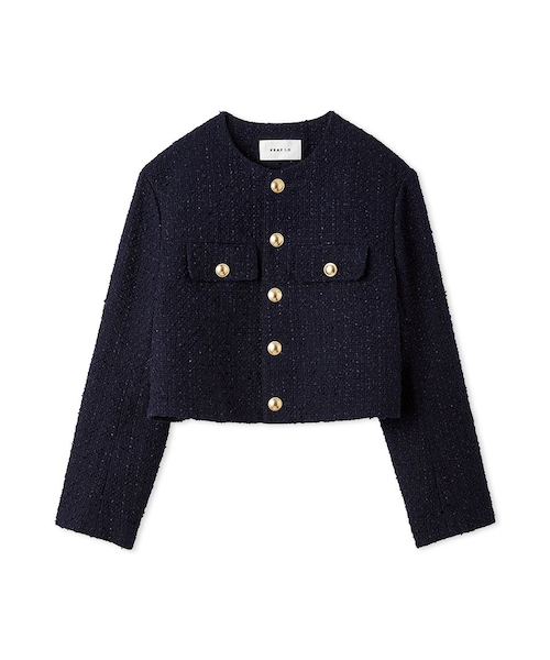 クロップドツイードジャケット クロップドツイードジャケット｜フレイアイディーの通販｜&mall