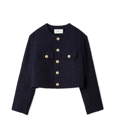 クロップドツイードジャケット
