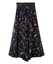 サッシュリボンフレアスカート