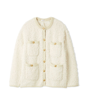 リボンヤーンニットツイードジャケット