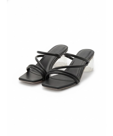 クリアヒールサンダル