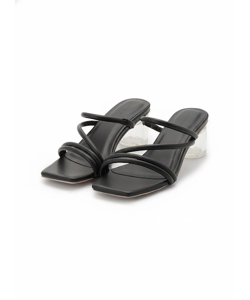 クリアヒールサンダル