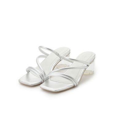 クリアヒールサンダル