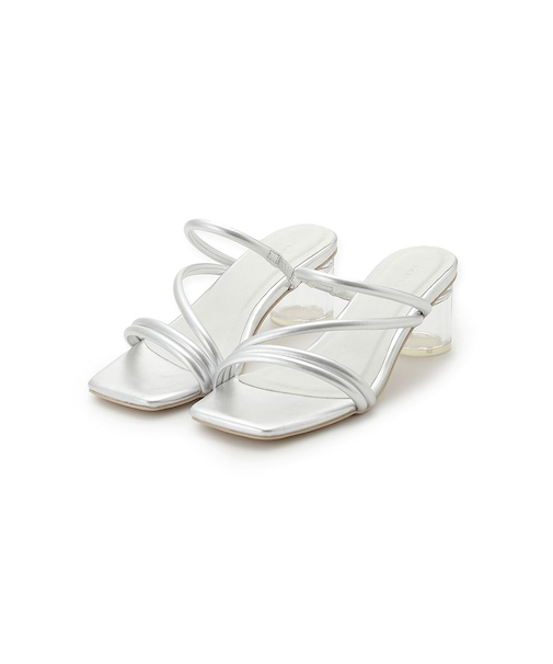 クリアヒールサンダル
