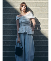 ワイドバレルレッグパンツ