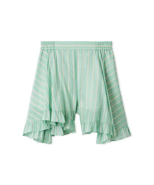 フリルヘムストライプショートパンツ