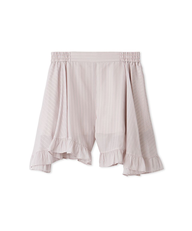 フリルヘムストライプショートパンツ