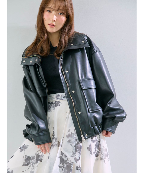 スタンドカラーオーバーサイズブルゾン