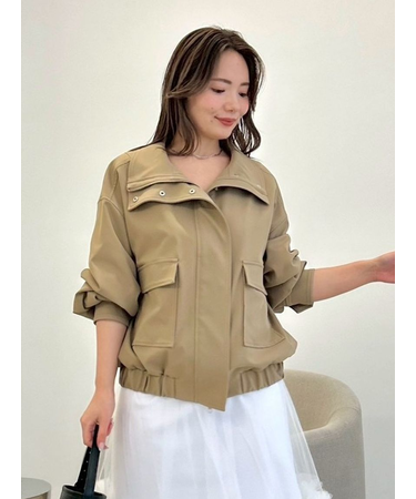 スタンドカラーオーバーサイズブルゾン