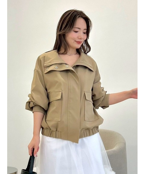 スタンドカラーオーバーサイズブルゾン