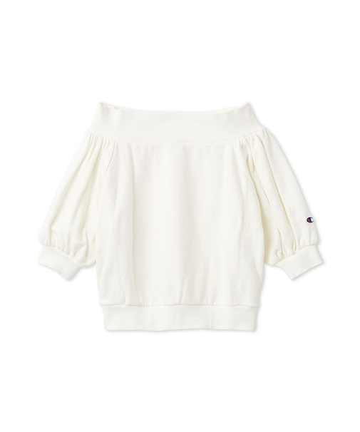 【FRAY I.D｜Champion】パフスリーブオフショルスウェット