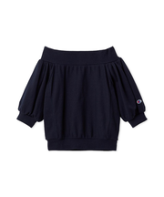 【FRAY I.D｜Champion】パフスリーブオフショルスウェット