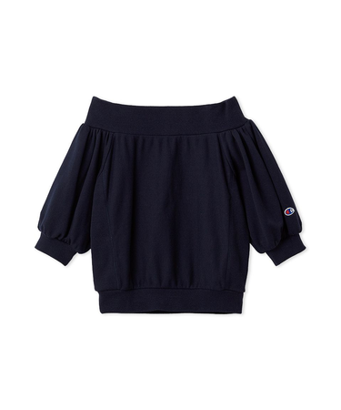 【FRAY I.D｜Champion】パフスリーブオフショルスウェット