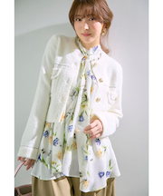 ミックスヤーンニットジャケット