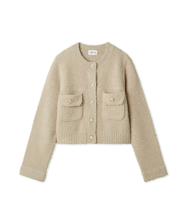 ミックスヤーンニットジャケット