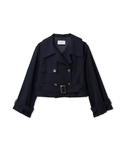 ボリュームスリーブショートトレンチコート／撥水